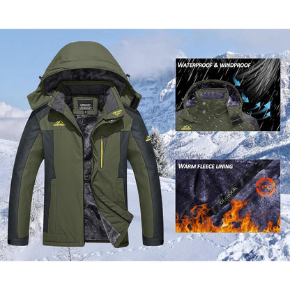 Herren Winterjacke Wasserdicht & Warm – Skijacke Outdoorjacke