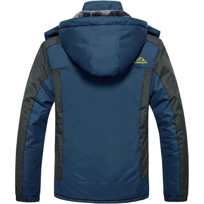 Herren Winterjacke Wasserdicht Warm Blau XL