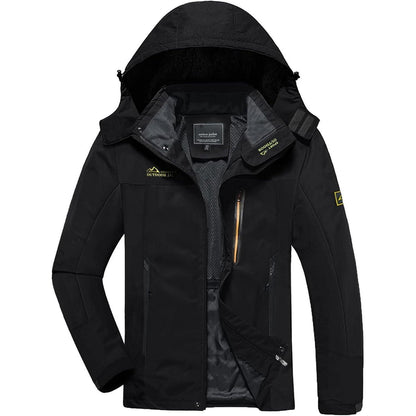 Herren Softshelljacke wasserabweisend mit Kapuze XXL Schwarz
