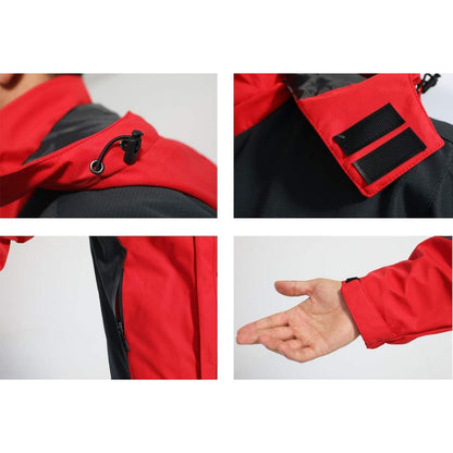 Herren Softshelljacke wasserabweisend mit abnehmbarer Kapuze Rot L