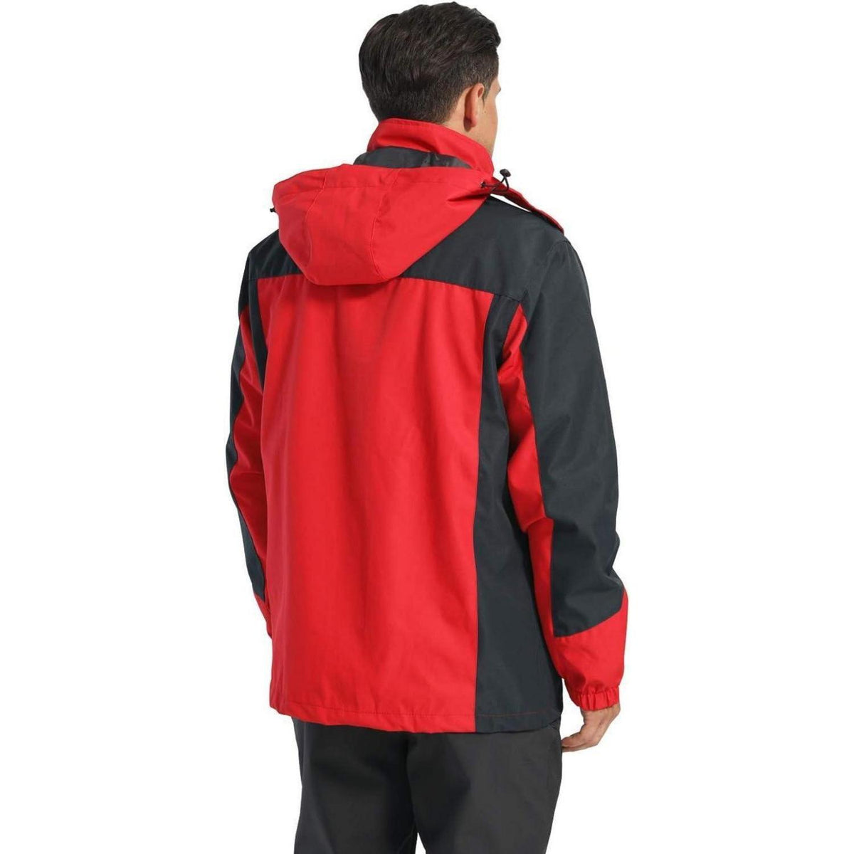 Herren Softshelljacke wasserabweisend mit abnehmbarer Kapuze Denimblau XXL