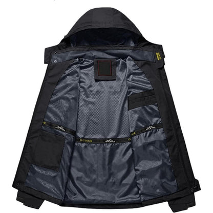Herren Softshelljacke wasserabweisend mit abnehmbarer Kapuze L Schwarz