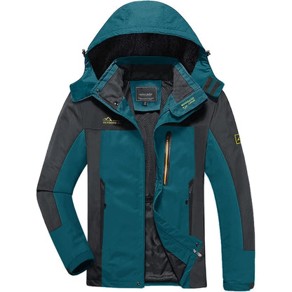 Herren Softshelljacke wasserabweisend mit Kapuze Seeblau M