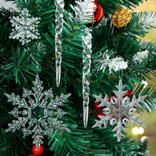42-teiliges Weihnachtsbaumschmuck Set Schneeflocken Eiszapfen aus