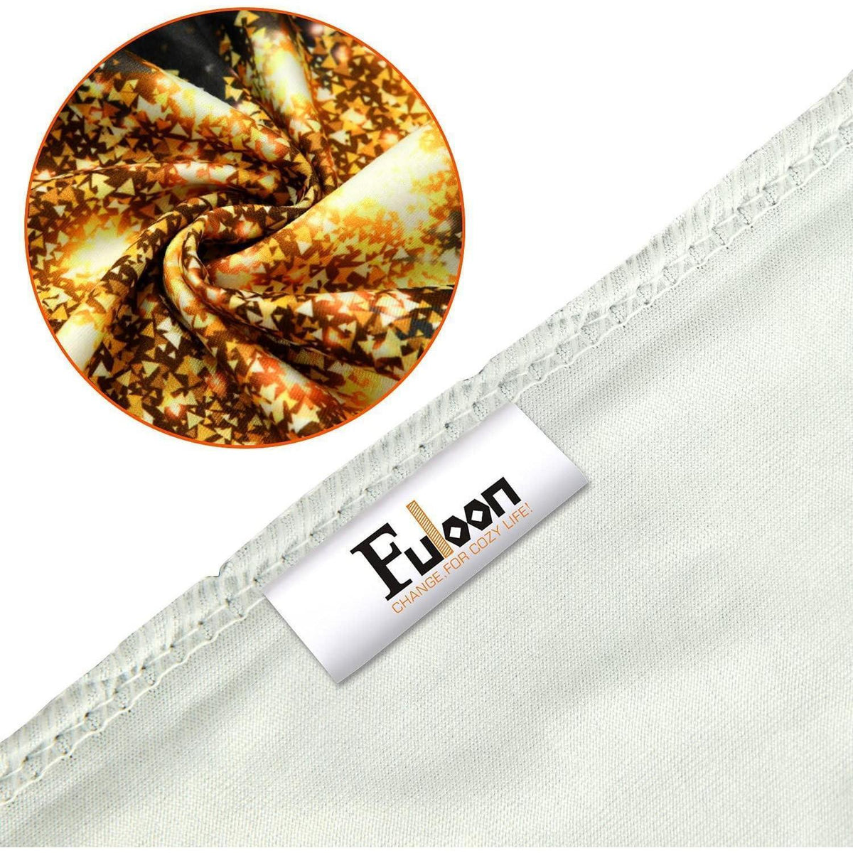 Stuhlhussen 6er Set Stretch Braun & Gold – Universal Passform