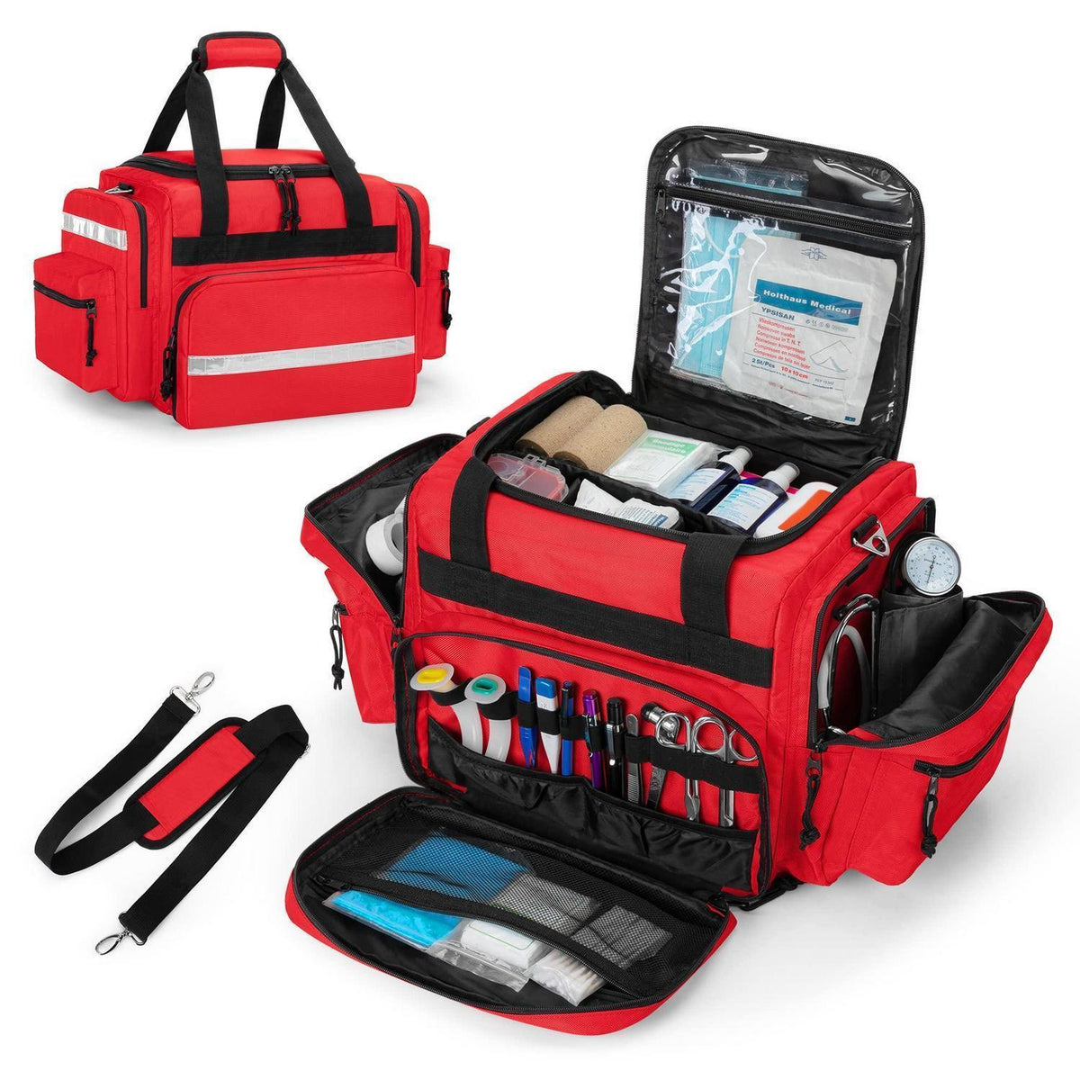 Trauma Tasche Rot – Erste Hilfe Set für Outdoor & Notfälle