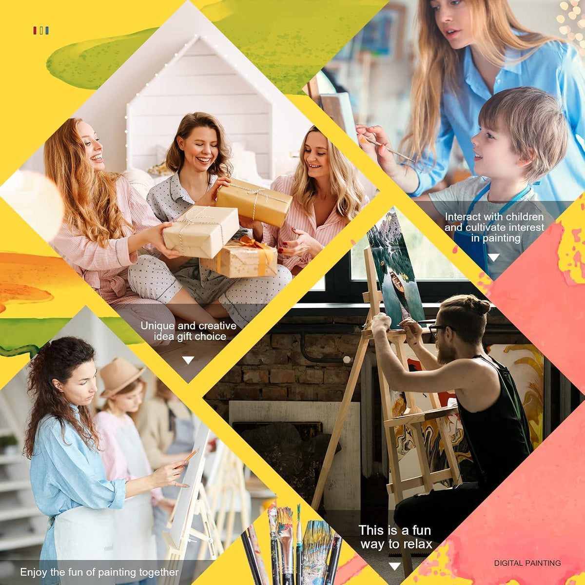 Malen nach Zahlen Sonnenuntergang am Meer – DIY Ölgemälde Kit