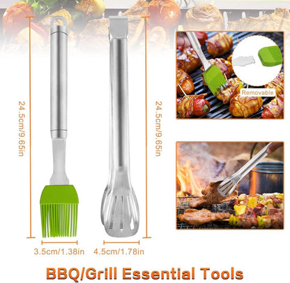 Grillspachtel Set Edelstahl BBQ Zubehör Profi Pfannenwender Kit