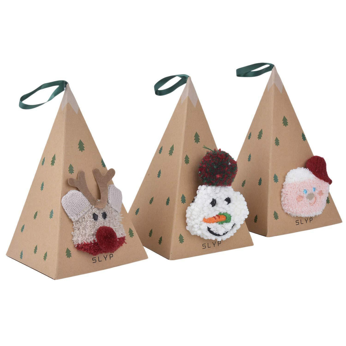 Weihnachtssocken Damen 3 Paar Kuschelsocken mit Tiermuster