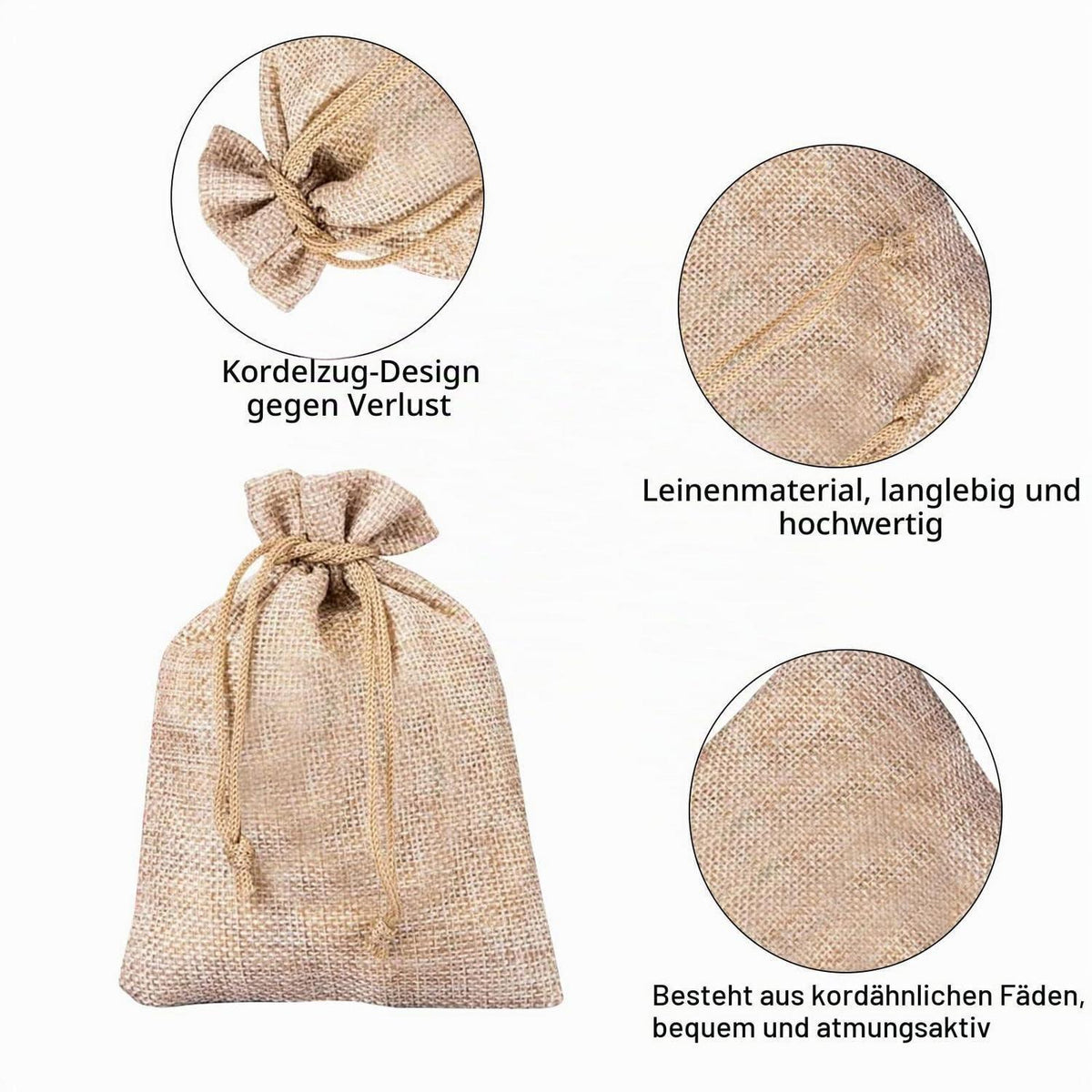 24 Jute Adventskalender zum Befüllen mit Zubehör