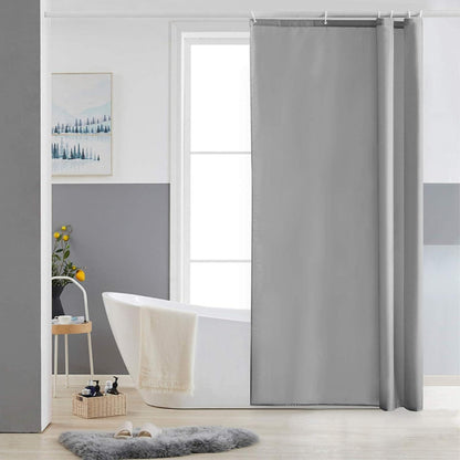 Furlinic Schmaler Duschvorhang Eck Dusche Badewanne Grau 90x180