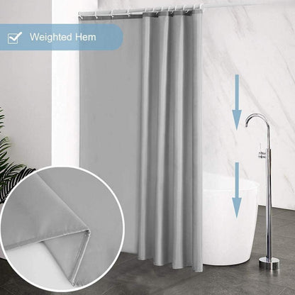 Schmaler Duschvorhang Grau 80x180 cm – Schimmelresistent & Waschbar