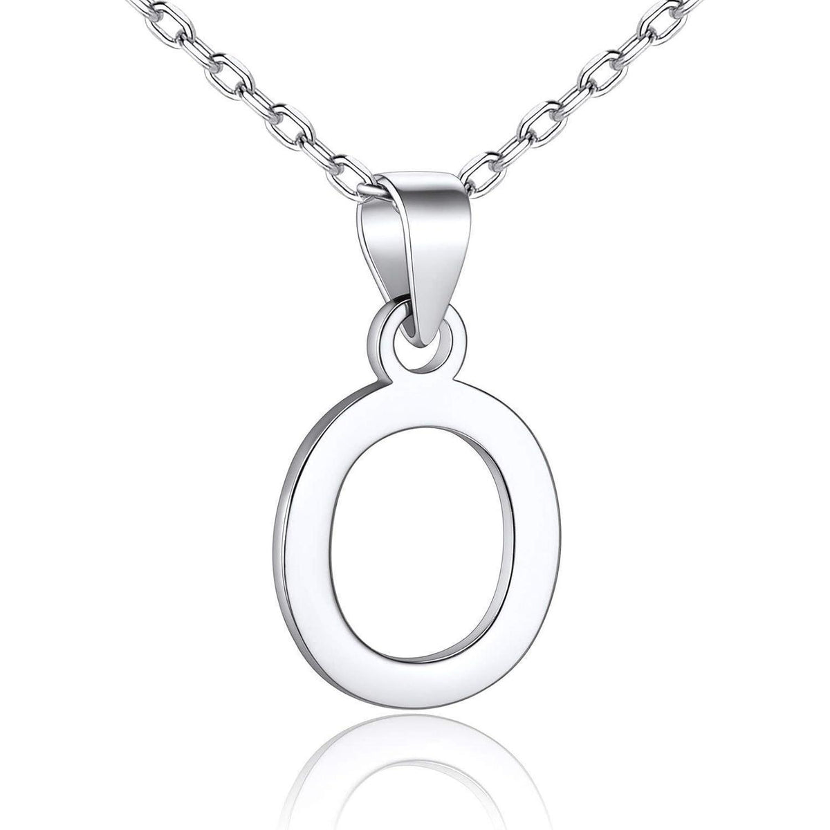925 Silber Initialen Kette Buchstabe O | Damen Mädchen Schmuck