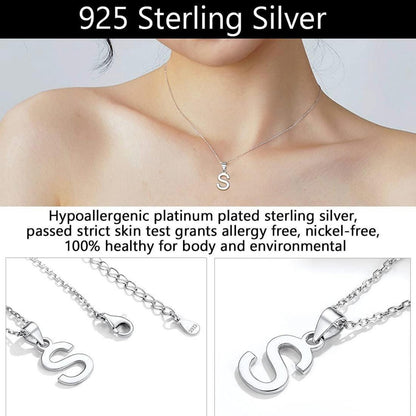 925 Silber Initialen Kette Buchstabe O | Damen Mädchen Schmuck