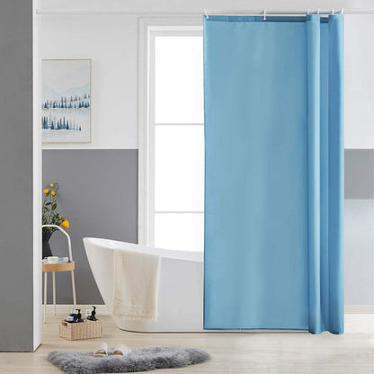 Schmaler Duschvorhang Hellblau 80x180 cm Textil Wasserabweisend