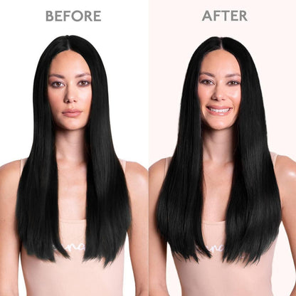 Clip In Echthaar Extensions Schwarz 40cm 150g