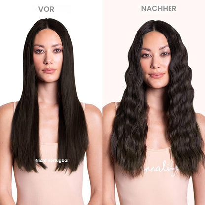 Echthaar Clip Ins Dunkelbraun 45cm - 150g