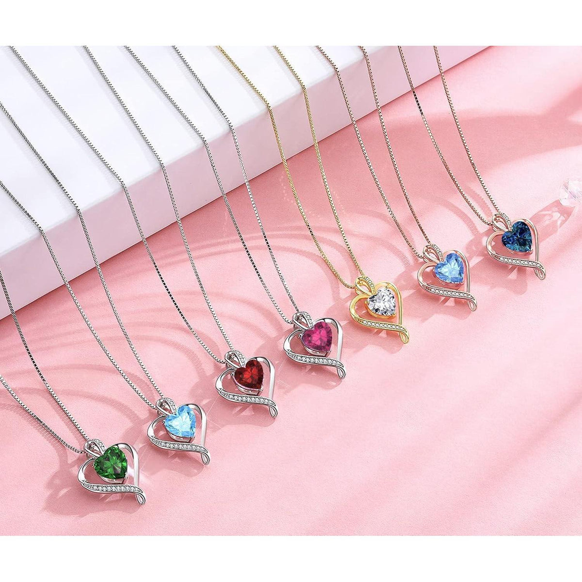 Silber Herz Schmuckset für Damen – Halskette & Ohrringe