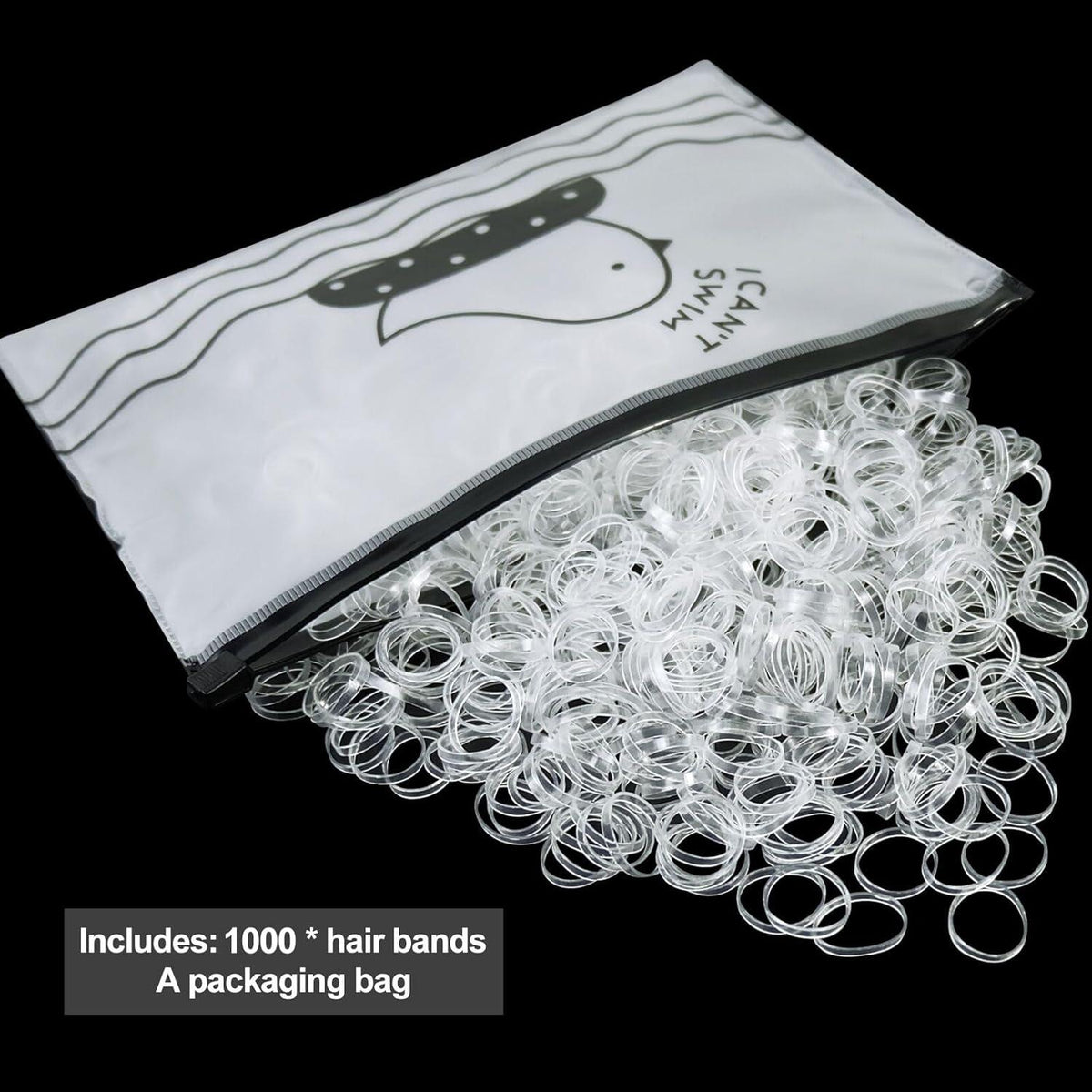Transparente Haargummis 1000 Stück Elastische Mini Haargummi