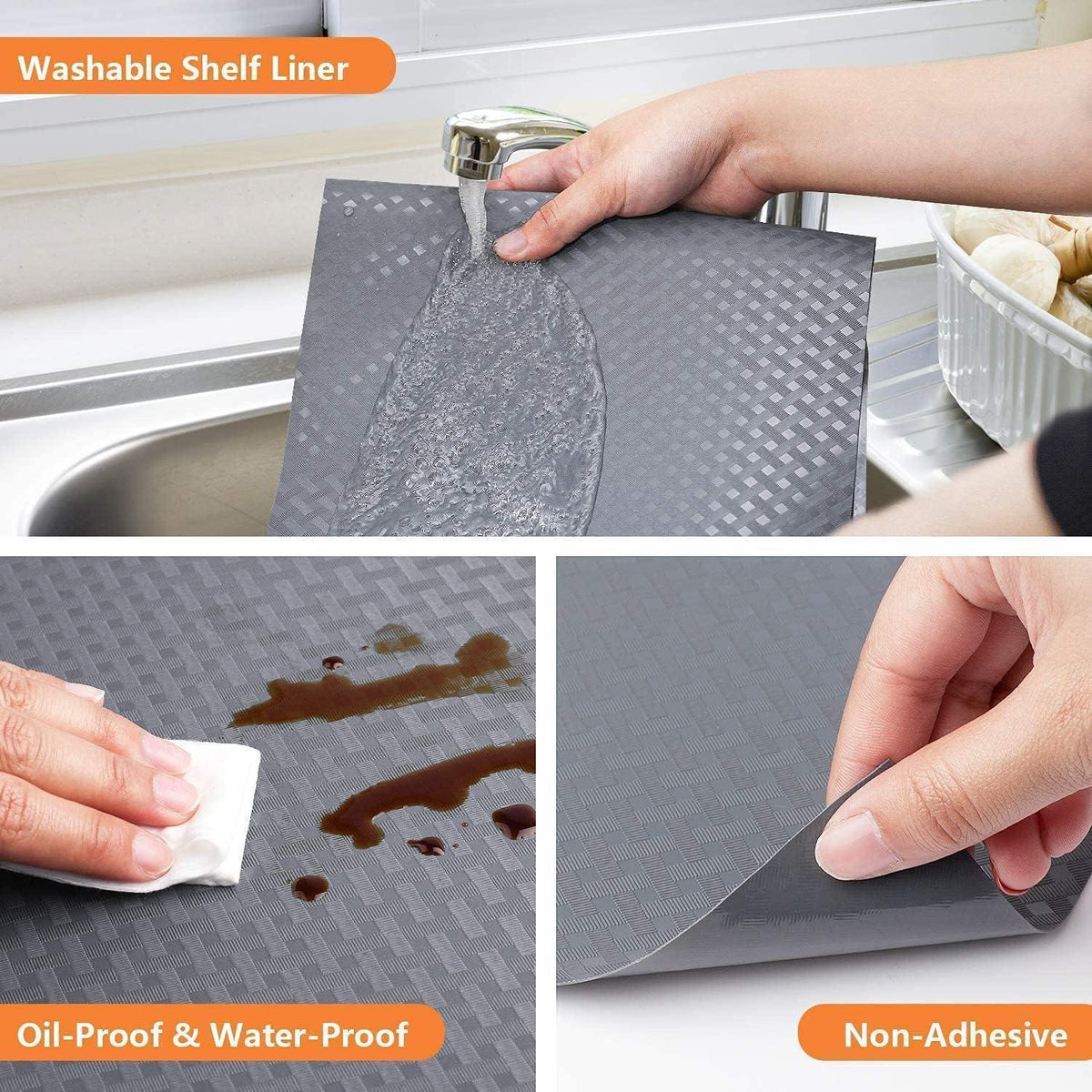 Schubladenmatte EVA Grau 60x1000cm