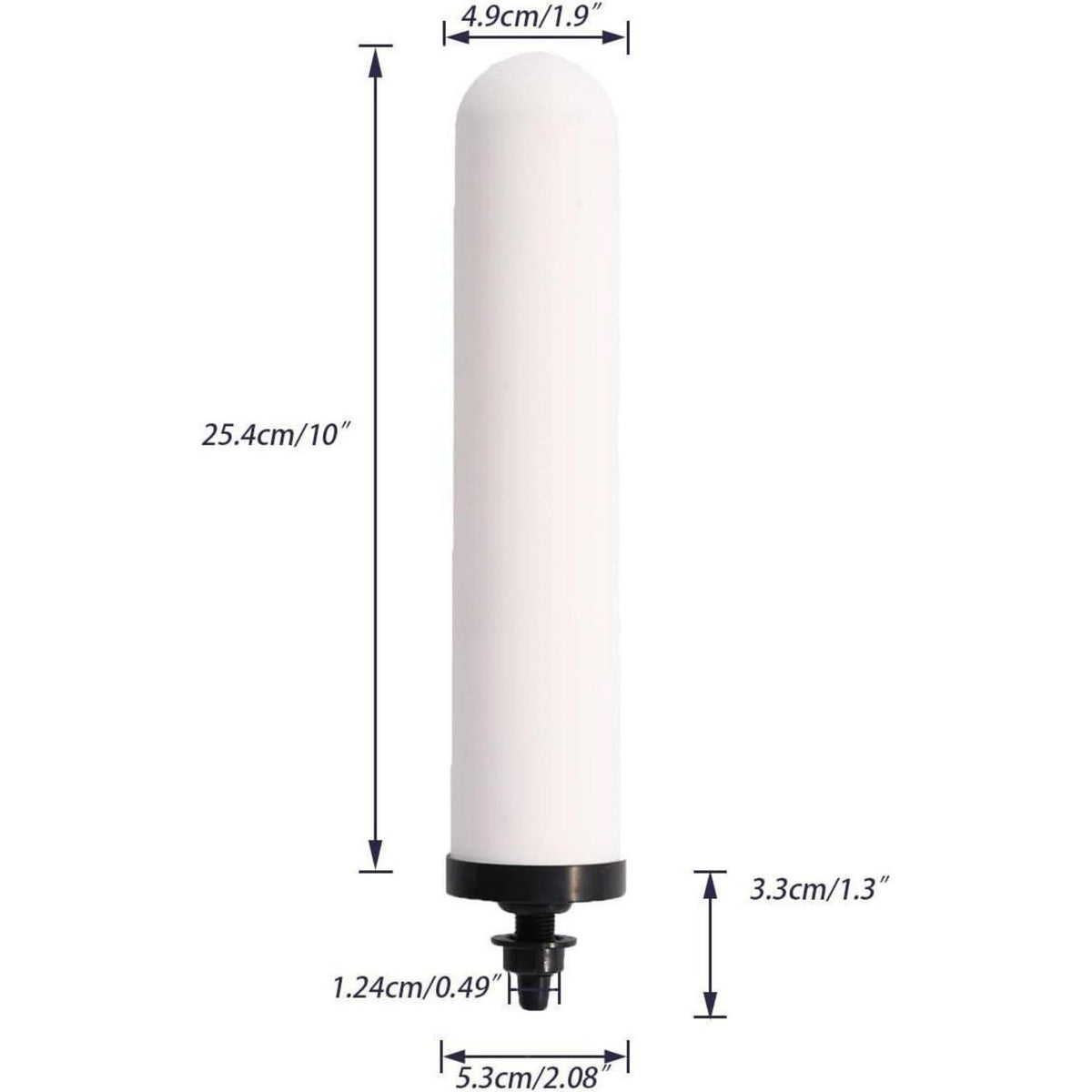 Keramik Wasserfilter 25,4 cm – 4er Set mit Aktivkohle