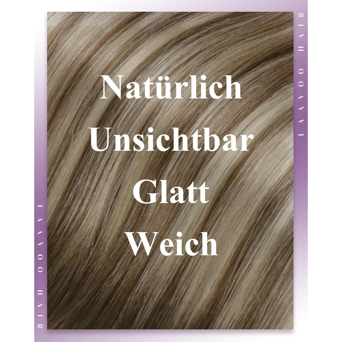 Echthaar Tressen Balayage Braun 50cm Micro Bead Extensions