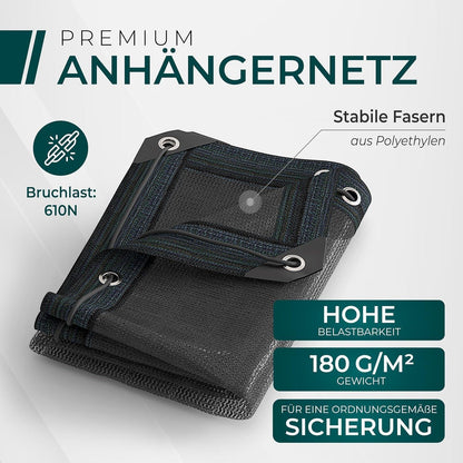 Feinmaschiges Anhängernetz 3x4m mit Gummizug – Ladungssicherung