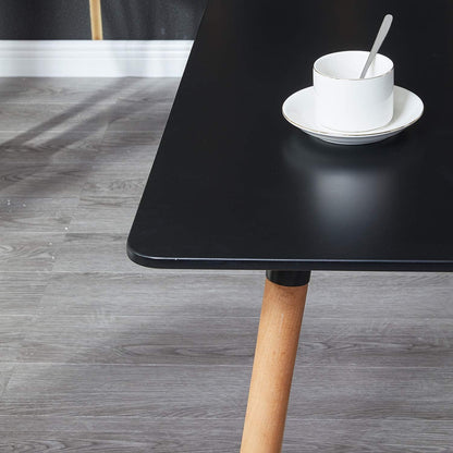 Rechteckiger Esstisch Skandinavisch Schwarz 110x70 cm
