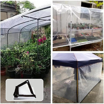 Transparente Abdeckplane 2x3m mit Ösen, wetterfest