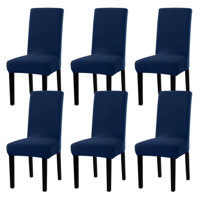 Sufdari Stuhlhussen 6er Set Navy Blau – Stretch Esszimmerbezüge