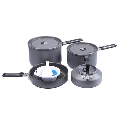 Camping Kochset 12-teilig – Leicht & Robust für 3-4 Personen