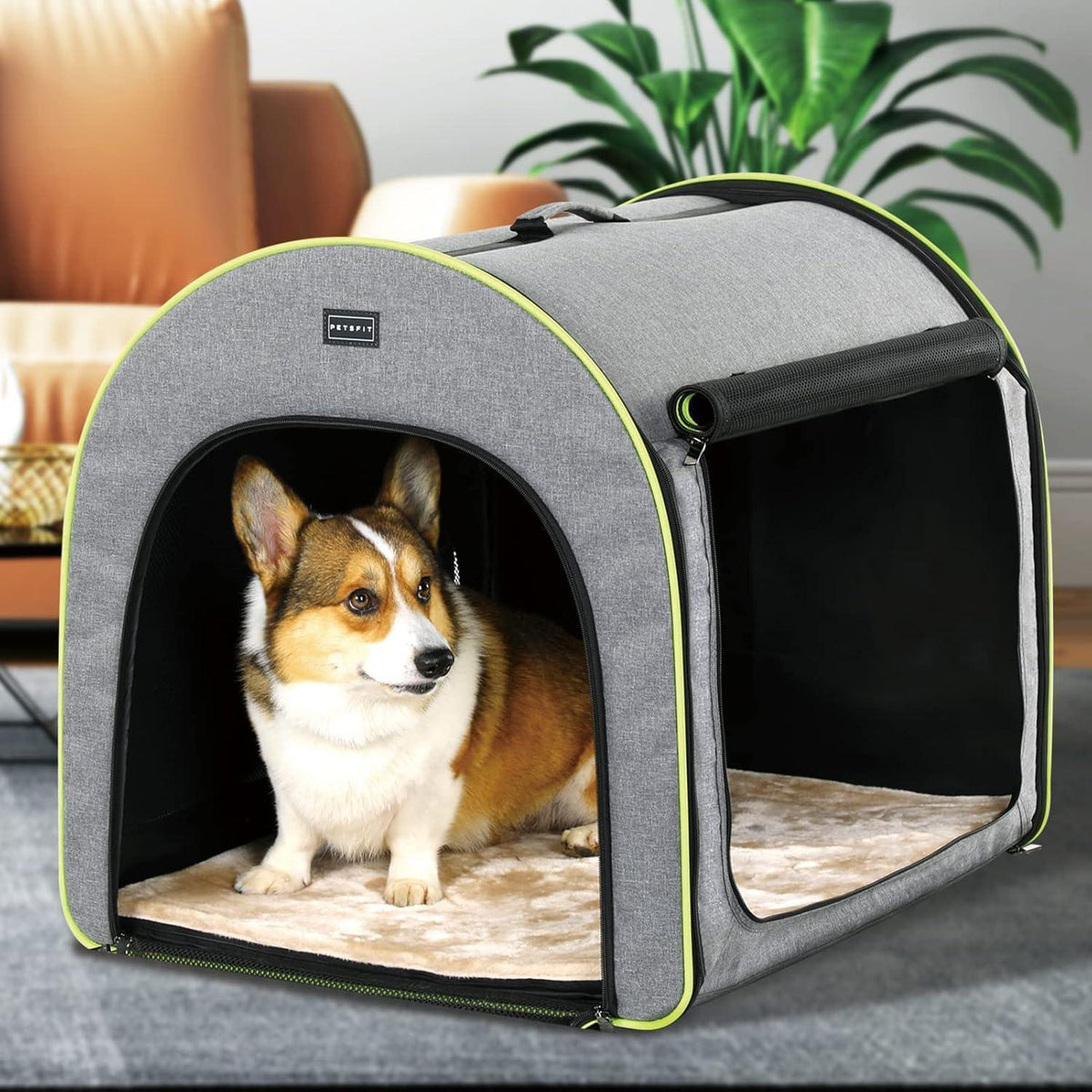Faltbare Hundebox mittel – Bequem & gemütlich mit Kissen