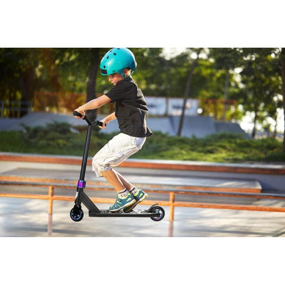 Stunt Scooter Profi für Kinder & Jugendliche, 360° Lenkung, Schwarz
