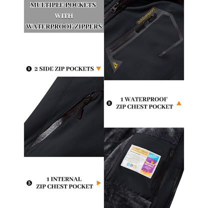 Damen Winterjacke mit Fleece, wasserdicht, atmungsaktiv