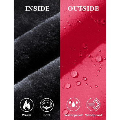 Damen Skijacke Winterjacke Fleece Parka Rosa
