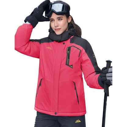 Damen Skijacke Winterjacke mit Fleece – Rosa