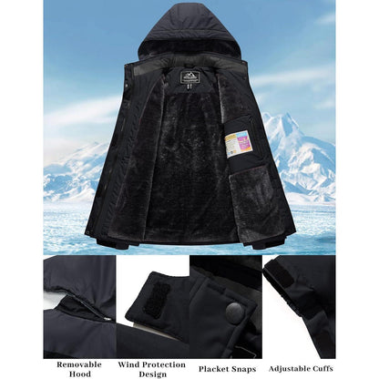 Damen Skijacke Winterjacke Fleece Parka Wasserdicht XXL