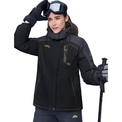 Damen Skijacke Winterjacke Fleece Parka Wasserdicht XXL