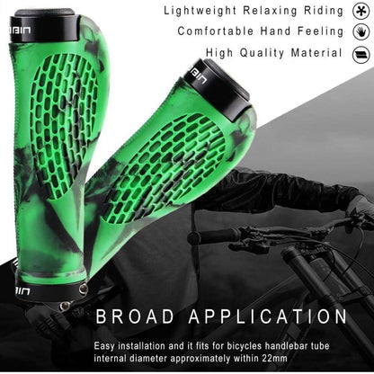 Ergonomische Fahrradgriffe Gummi Grün (1 Paar)