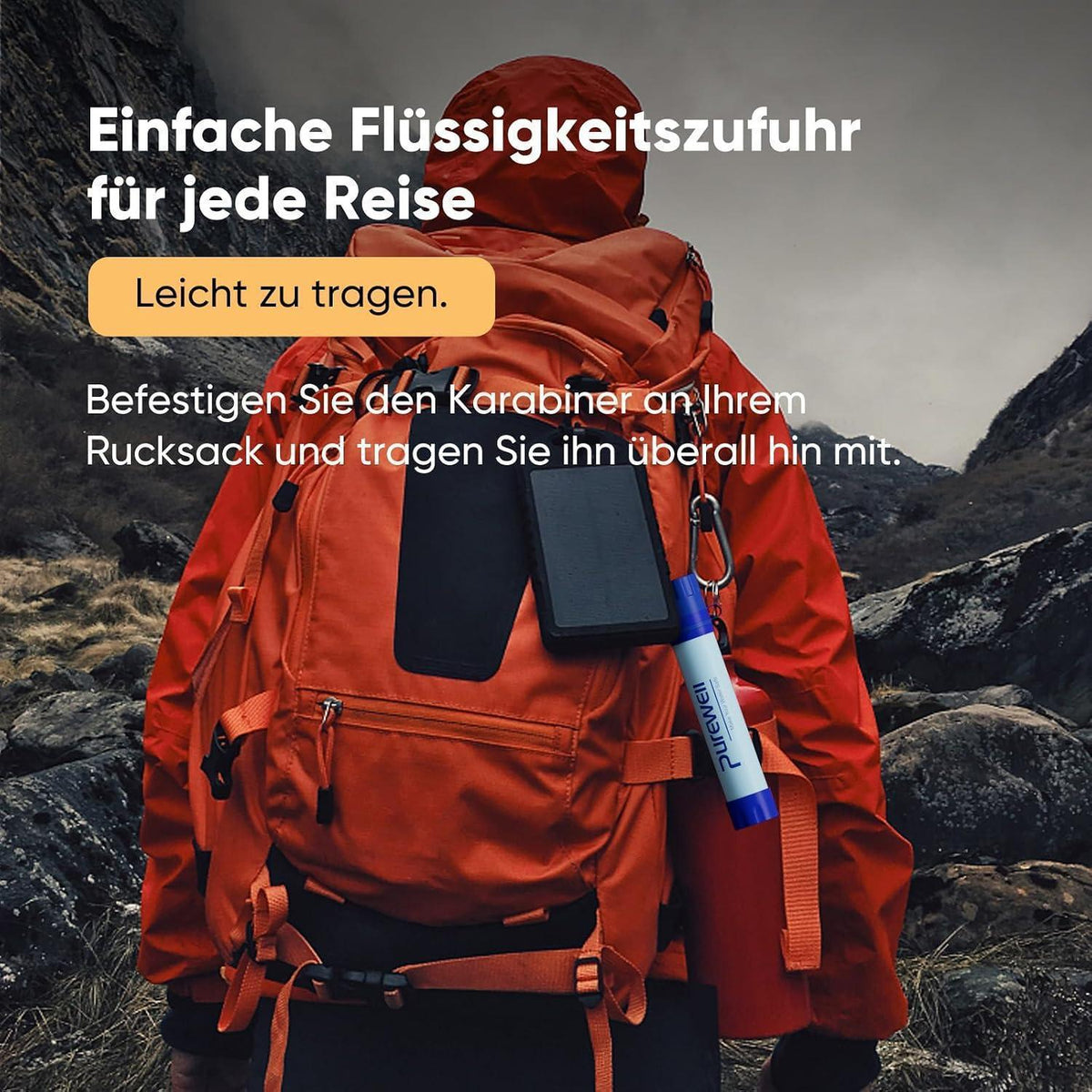 Tragbarer Wasserfilter für Outdoor – 1500 Liter Kapazität