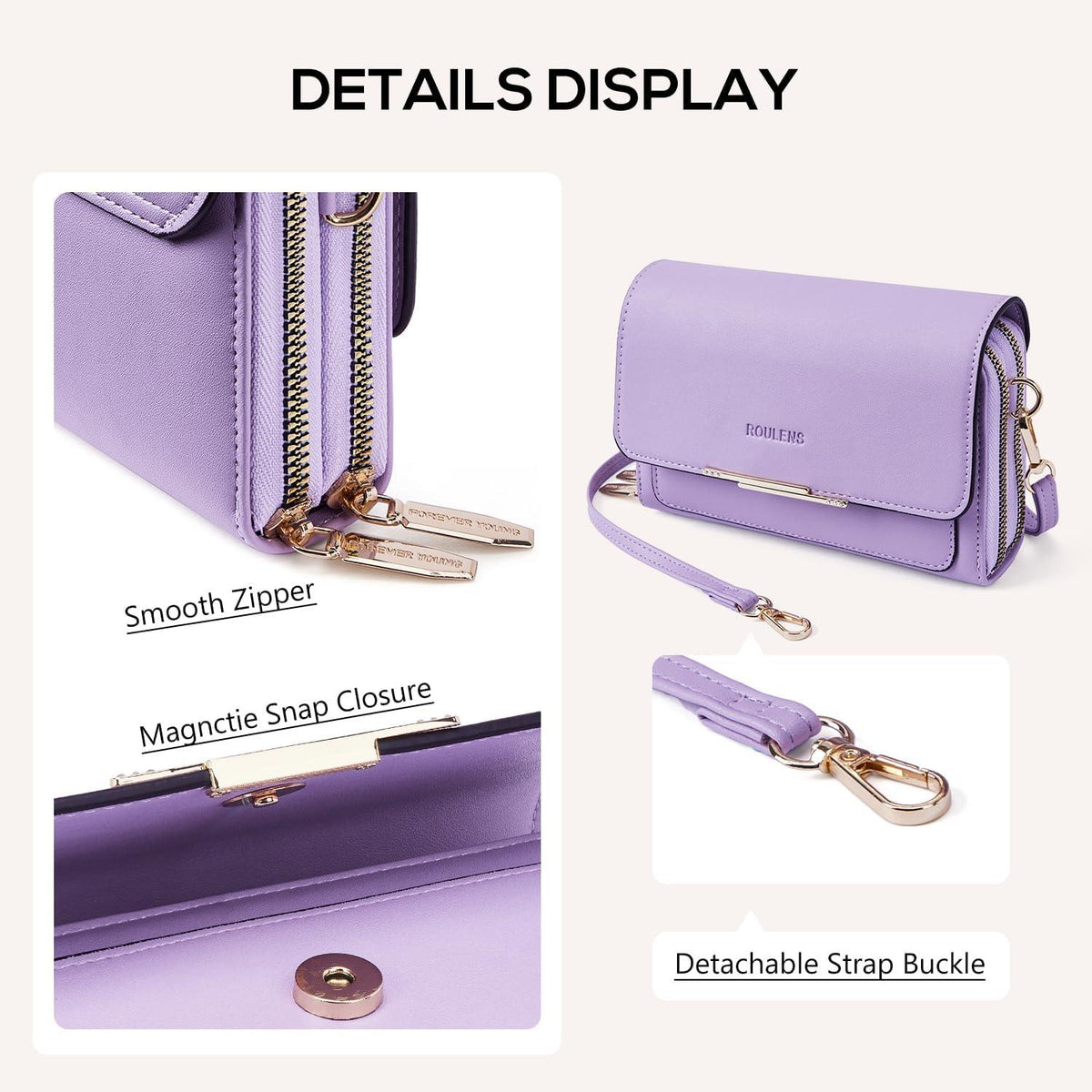 Kleine Damen Handy Umhängetasche PU Leder Schultertasche Crossbody