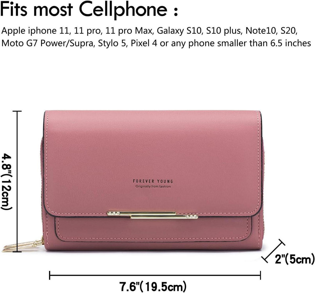 Kleine Damen Umhängetasche PU Leder Crossbody Reisepass Handytasche