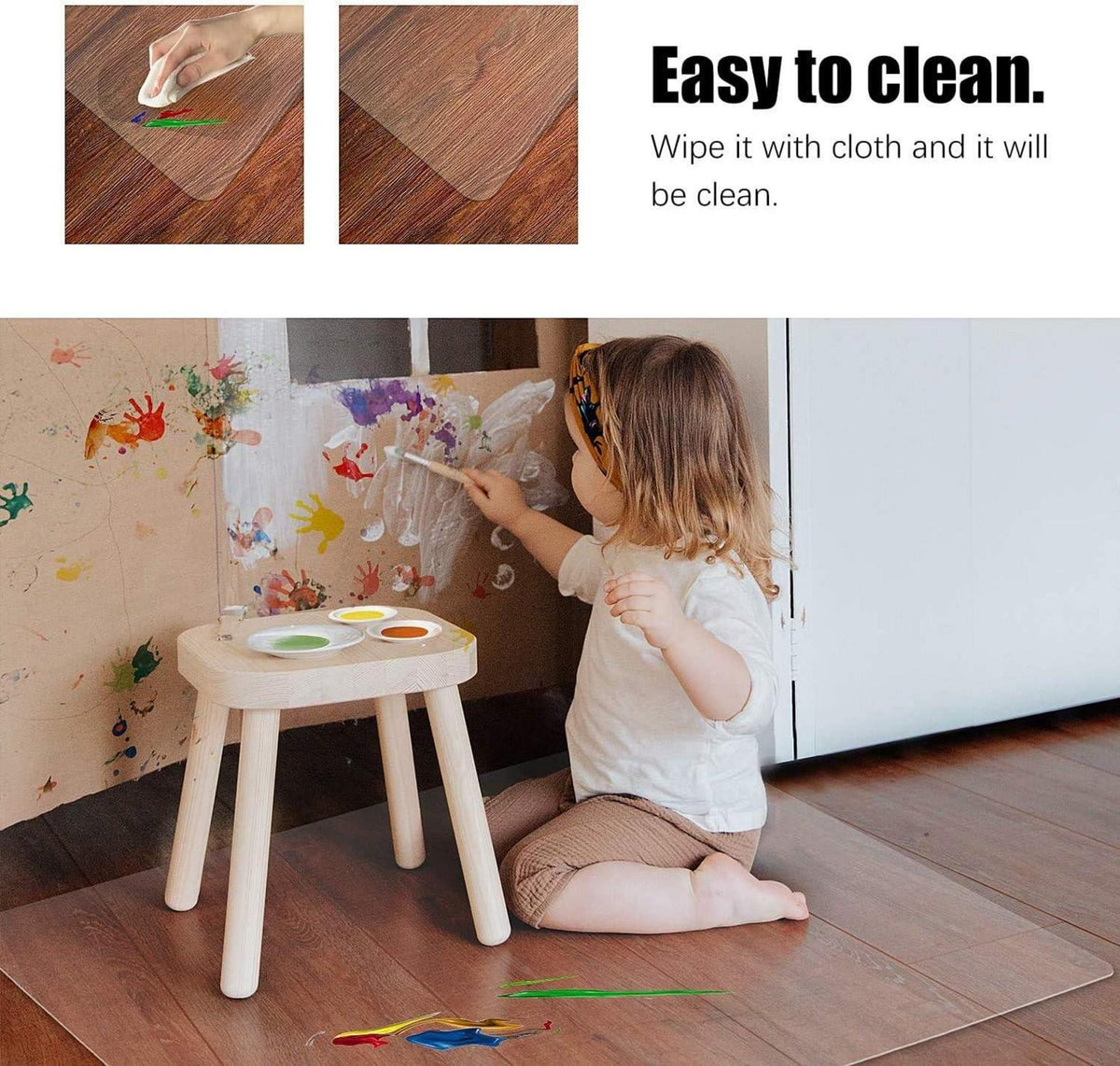 Kuyal Stuhlmatte Transparent 112x147cm für Hartböden