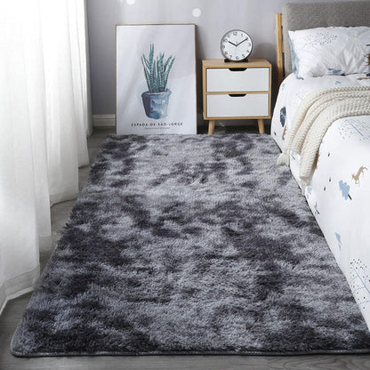 Flauschiger Hochflor Teppich Dunkelgrau 80x160 cm - Modern & Weich