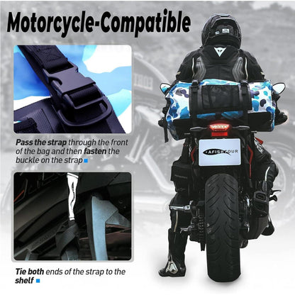 65L Wasserdichte Duffelbag – Motorrad-Reisetasche mit Gurten