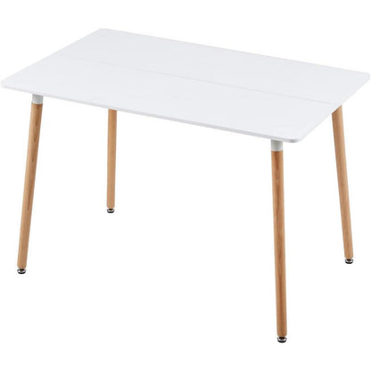 Esszimmergruppe Weiß mit Esstisch 110cm & 4 Stühlen
