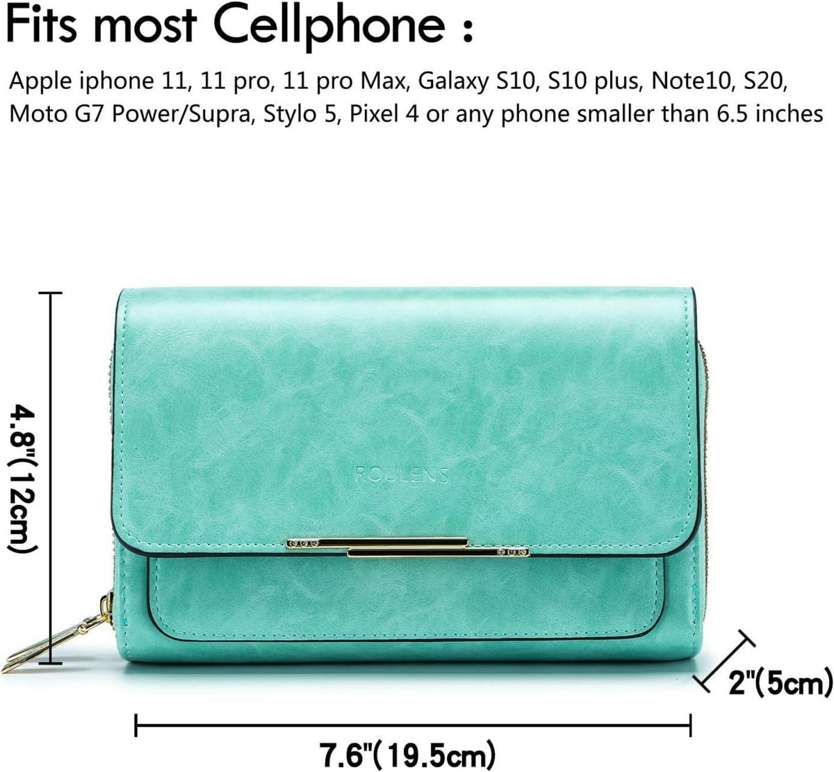 Kleine Damen Handy Umhängetasche PU Leder Crossbody