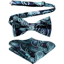 Herren Fliege kariert Einstecktuch Set Jacquard Hochzeit