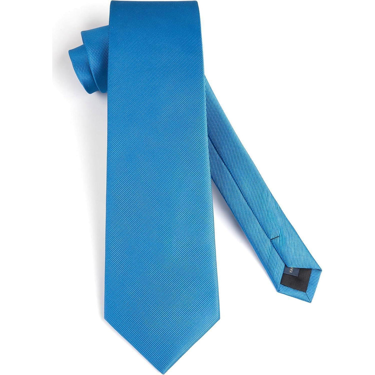 Krawatten-Set Herren mit Einstecktuch, einfarbig, Blau