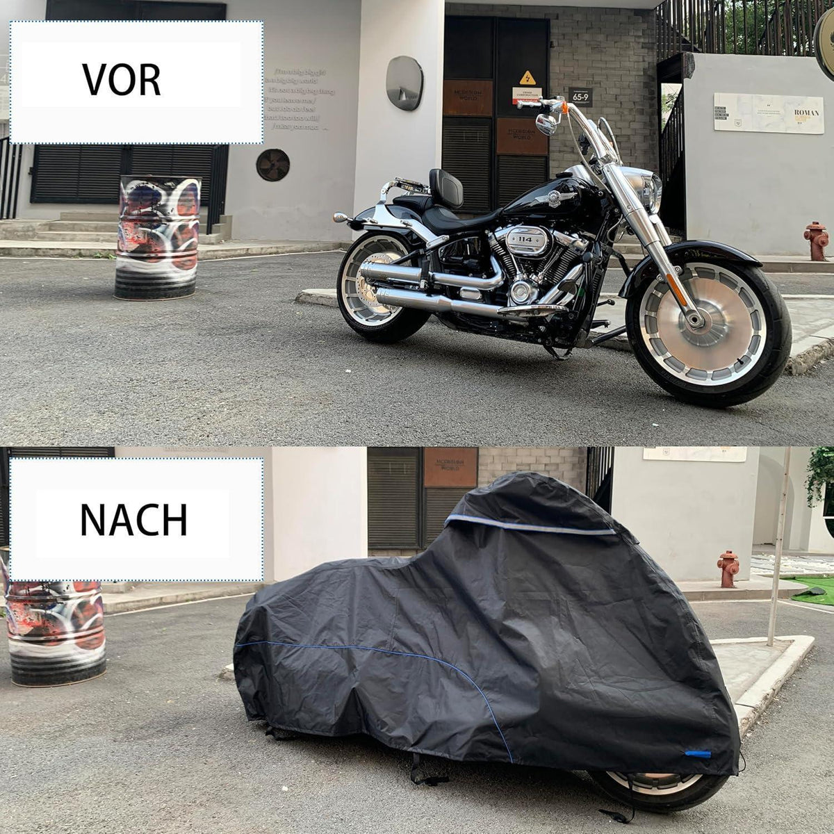Motorradabdeckplane 245cm – Wasserdicht & Hitzebeständig